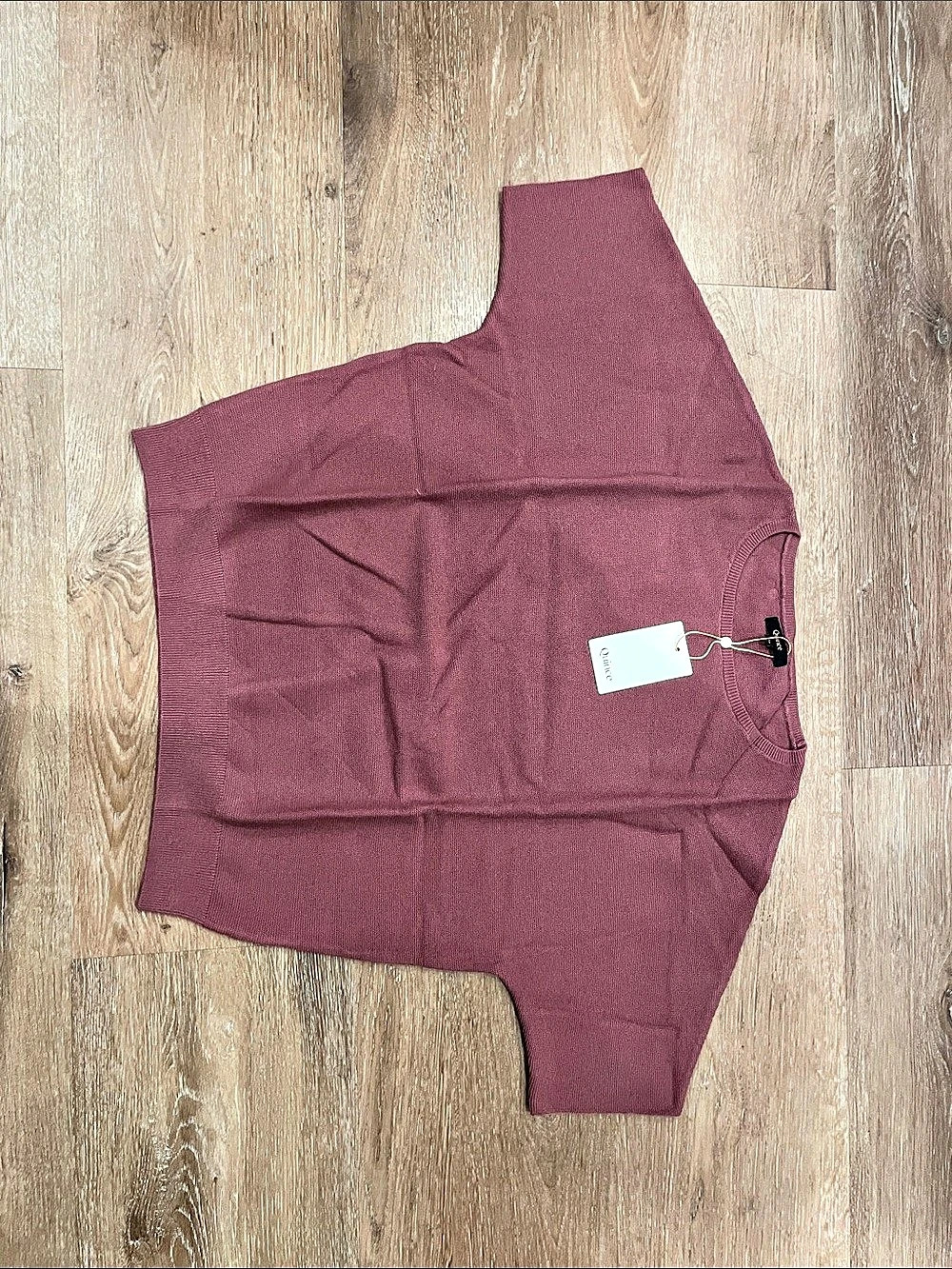 Quince Crew Neck Sweater in Burgundy Size Medium NWT